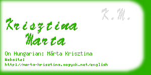 krisztina marta business card